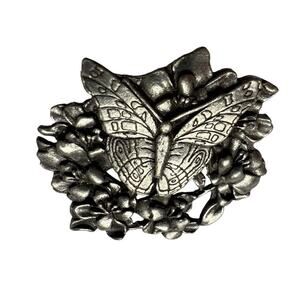 Limited Edition Brooch Pin 1998 Pewter Birds and Blooms